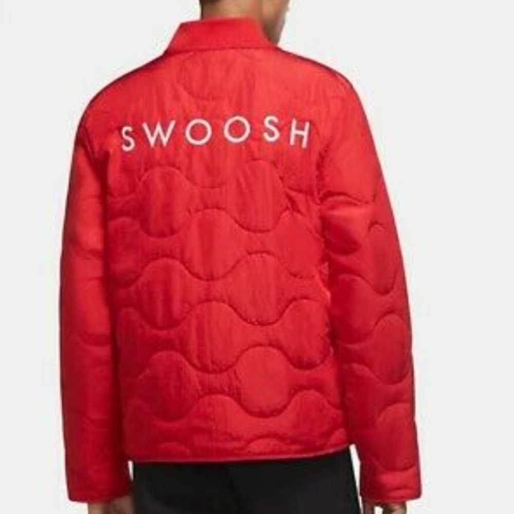 NWT Men's Nike SWOOSH Quilted Bomber Jacket - Picture 2 of 5
